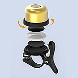 Велосипедний дзвінок з тримачем AirTag (Apple) Bicycle Bell, мідний сплав, чорний, фото 7