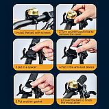 Дзвінок на велосипед з місцем для AirTag Bicycle Bell, Yellow, фото 7