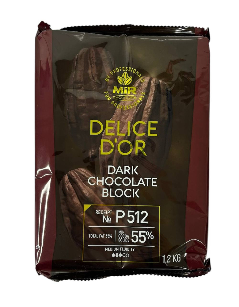 Шоколад P512 Delice D'or ЧОРНИЙ блок 1,2 кг