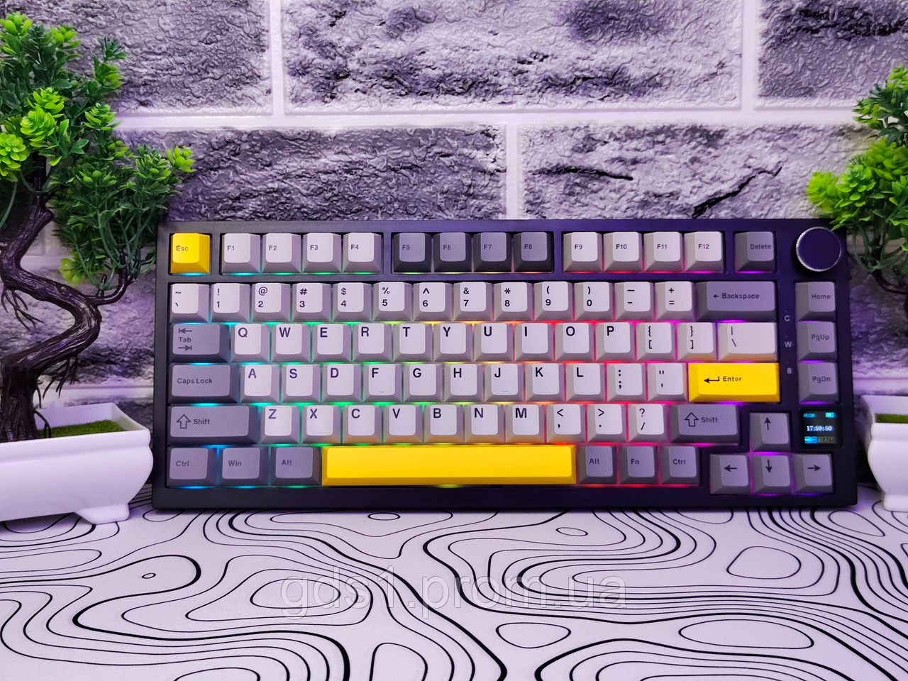 ІГРОВА Клавіатура AJAZZ AK820 PRO GreyНовая беспроводная меха Бездротова Механічна З Екранчиком Та RGB Підсвічуванням. GIFT SWITCH - фото 1 - id-p2491366441