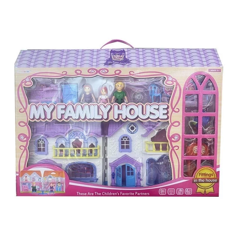 Ляльковий будиночок "My familly house" (світло, звук, меблі, фігурки, декоративні елементи, машина) 8209-2 A
