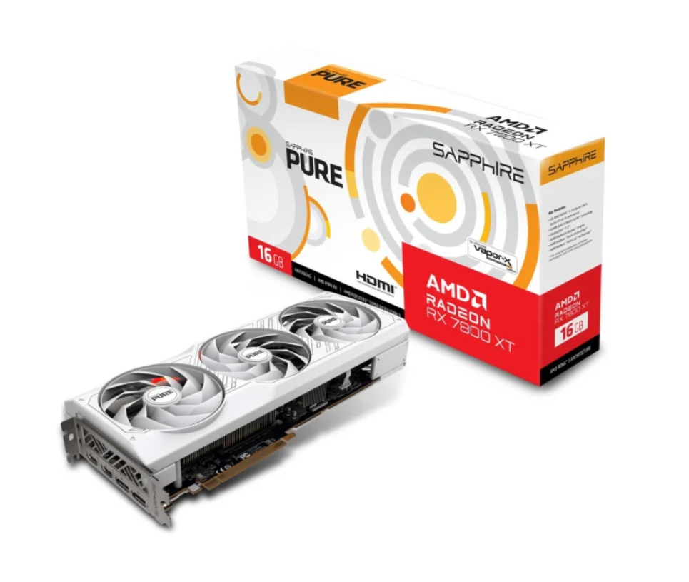 Відеокарта Sapphire Radeon RX 7800 XT PURE 16GB GDDR6 (11330-03-20G)