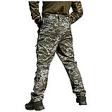 Брюки тактичні софтшел Soft Shell Military в кольорі піксель ММ14, фото 7