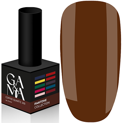 Гель-лак GaMa Pantone collection №100 coffee quartz, 10 мл шоколадний, фото 1