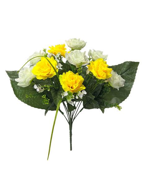 Штучний букет двоколірної Троянди, 13 голів, 365 мм, фото 1