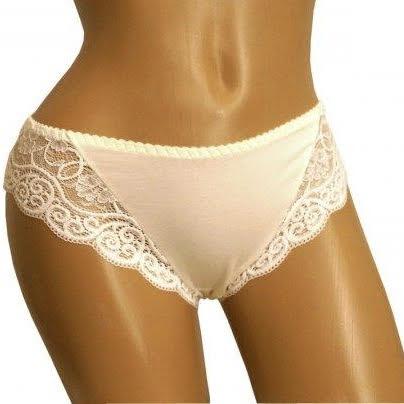 Труси сліпи Афина 011 бавовняні з мереживом шампань 3XL, фото 1