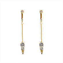 Прикраси для клітора та статевих губ UPKO Non-pierced Jewelry Snowman з гірським кришталем, золотисті