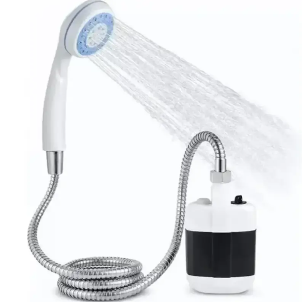 Душ похідний переносний, для кемпінгу, з помпою та USB зарядкою, Переносний душ для кемпінгу та миття автомобіля