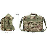 Велика дорожня тактична сумка для документів і ноутбука 15.6 Чорна Solve MOLLE KT6003602, фото 9