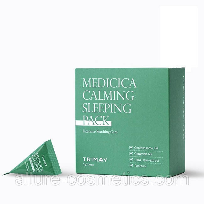 Заспокійлива нічна маска з центелою Trimay Medica Calming Sleeping Pack 3 мл