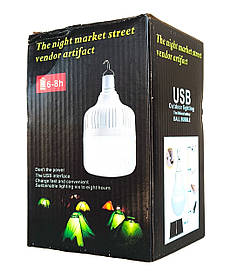 Лампа для кемпінгу акумуляторна, 40Вт з USB зарядкою та гачком