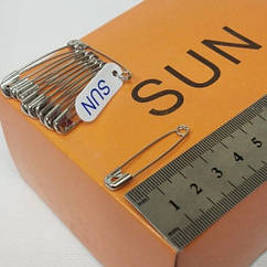 Булавка англійська №2 СРІБЛО 3.5*0.7 см 864 шт/уп SAN