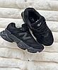 Жіночі чоловічі кросівки New Balance 9060 Black взуття Нью Баланс замшеві чорні весна осінь, фото 3