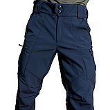 Брюки тактичні софтшел Soft Shell Military в кольорі темно-синій ДСНС, фото 6