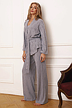 Кардиган для дому до піжами з якісної фактурної тканини 42-52 розміри різні кольори сірий, фото 4