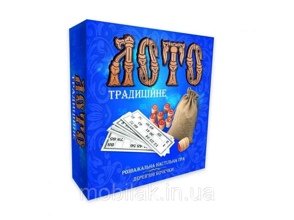 Лото з деревяними бочонками Традиційне (укр) 30315 ТМ STRATEG, фото 1