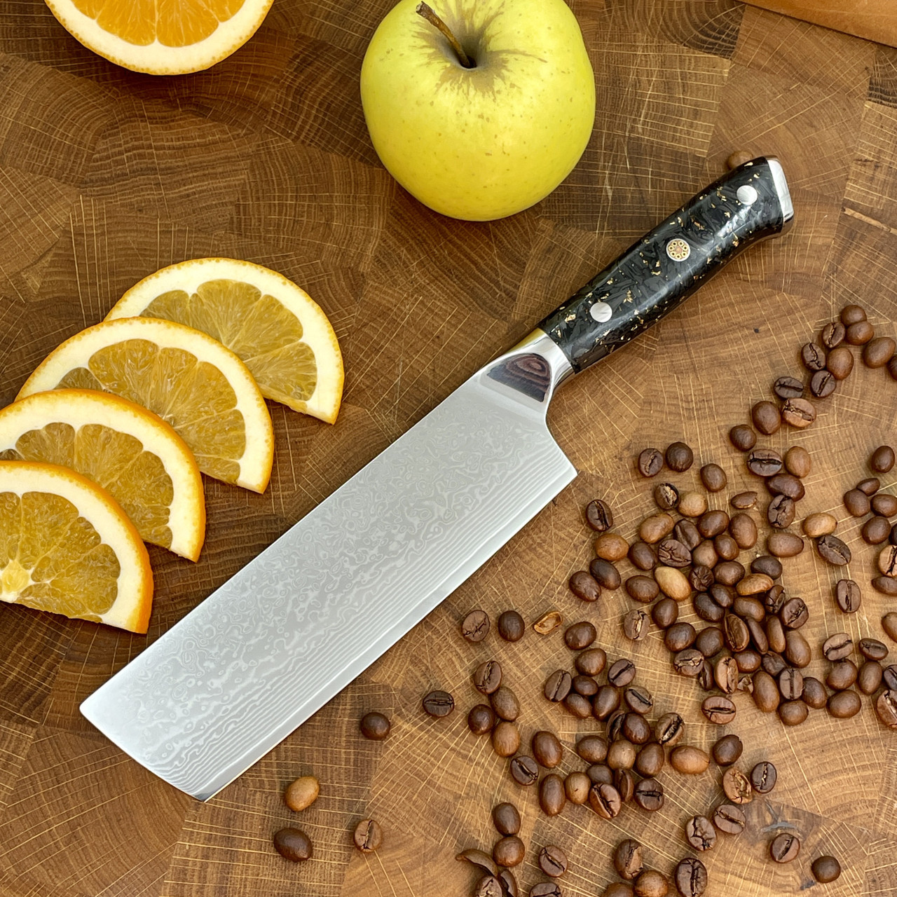 Ніж Кухонний Carbon Ember Nakiri (VG-10, Carbon), фото 1