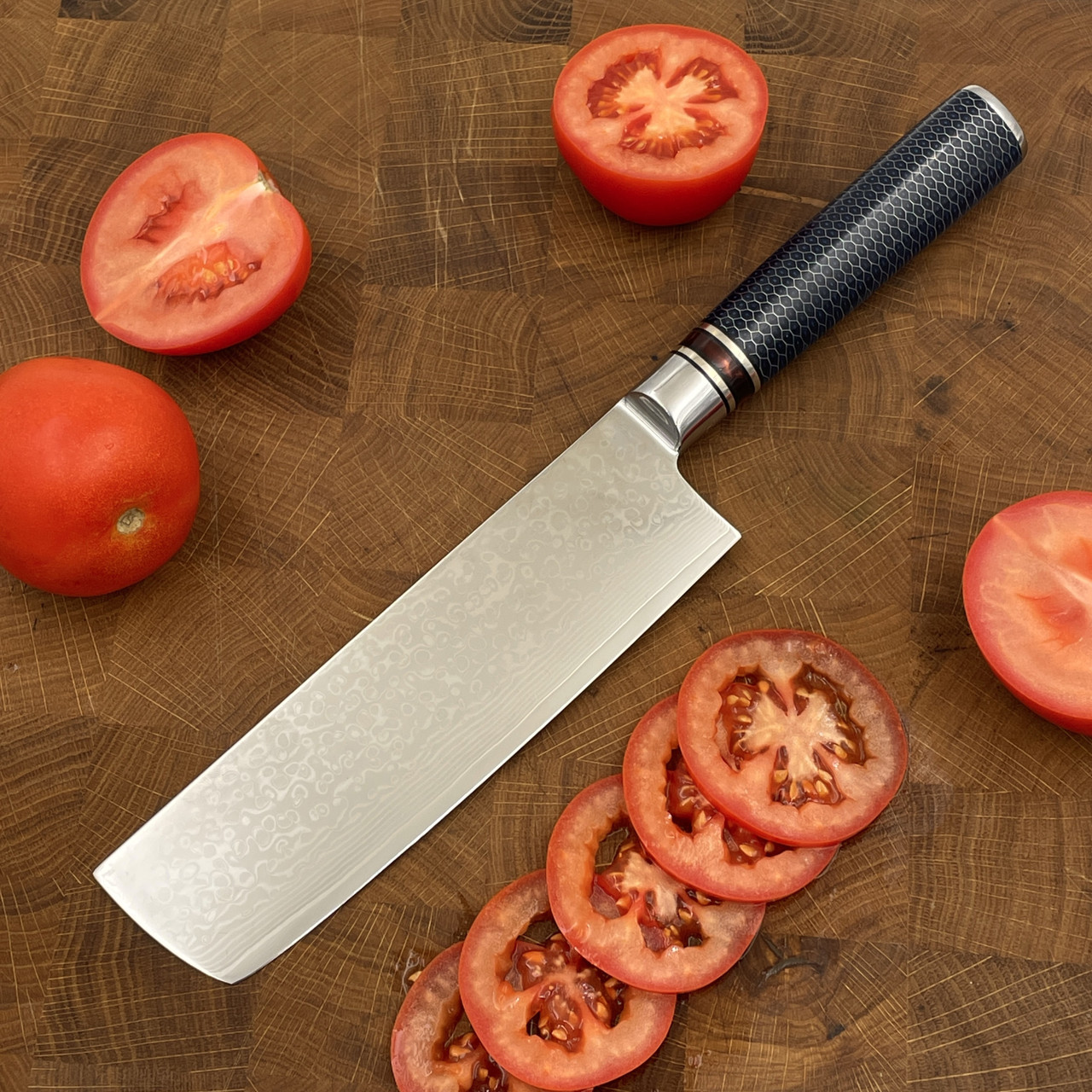 Ніж Кухонний Nakiri (VG-10, Honeycomb), фото 1