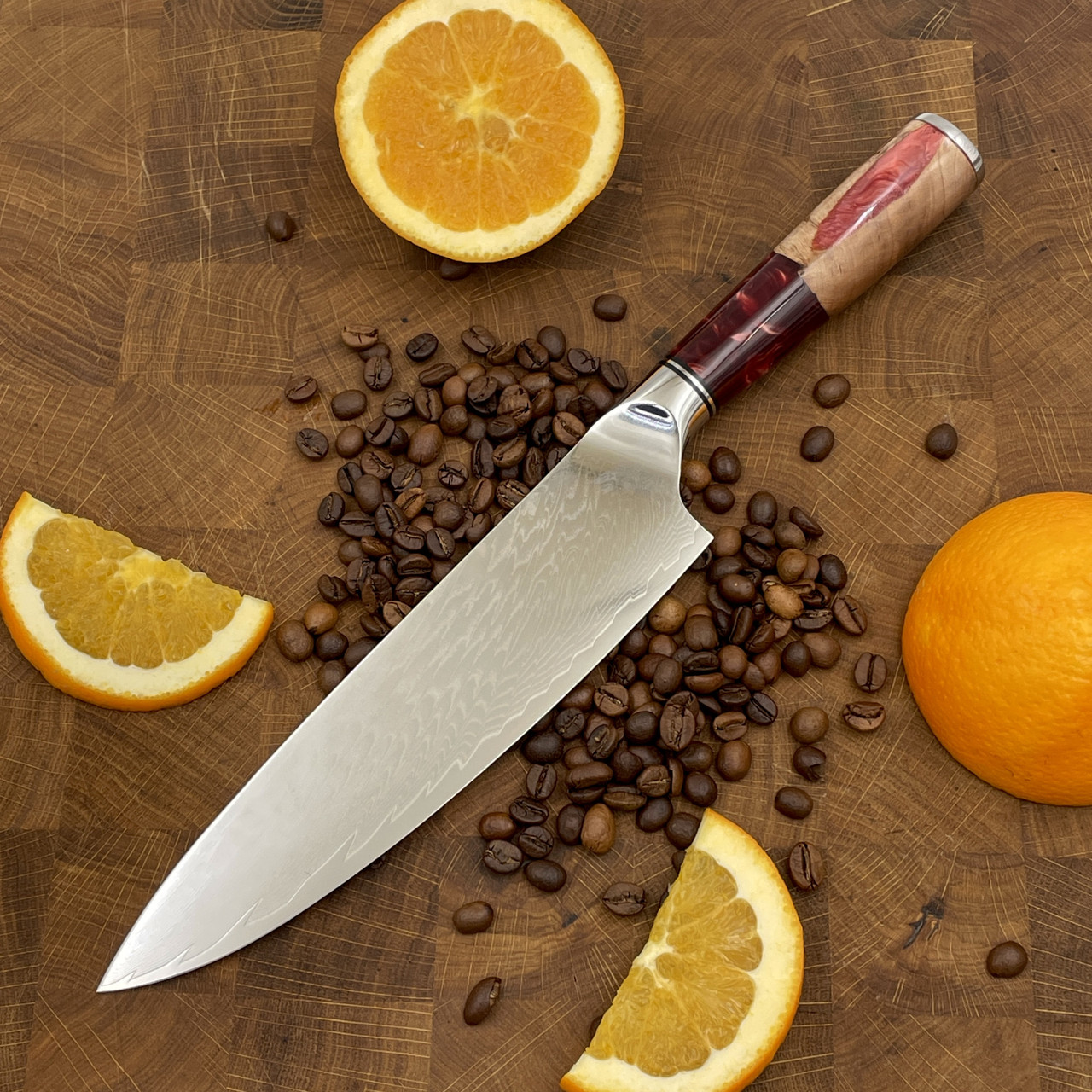 Ніж кухонний Шеф (VG-10, Red Brown), фото 1