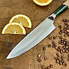 Ніж кухонний Шеф (VG-10, Green Brown), фото 3