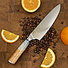 Ніж кухонний Шеф (VG10, Silver Brown), фото 2