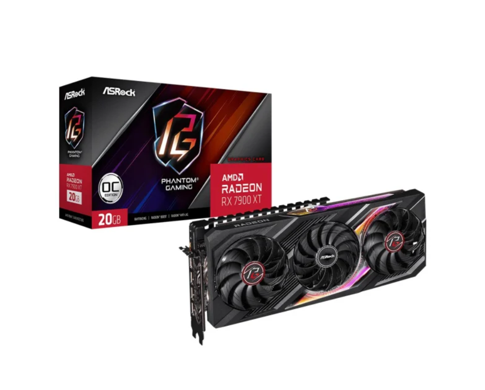Відеокарта ASRock Radeon RX 7900 XT Phantom Gaming OC 20GB GDDR6 (RX7900XT PG 20GO)