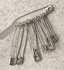 Булавка англійська №1 СРІБЛО МІКС 3.8*5.5 см 432 шт/уп SAN