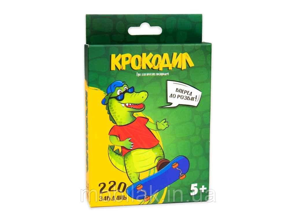Настільна гра Крокодил розважальна (укр) 30339 ТМ STRATEG, фото 1