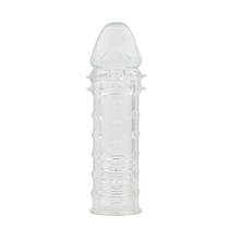 Насадка рельєфна Chisa SuperMe Extra Texture Sleeve із закритою головкою, прозора
