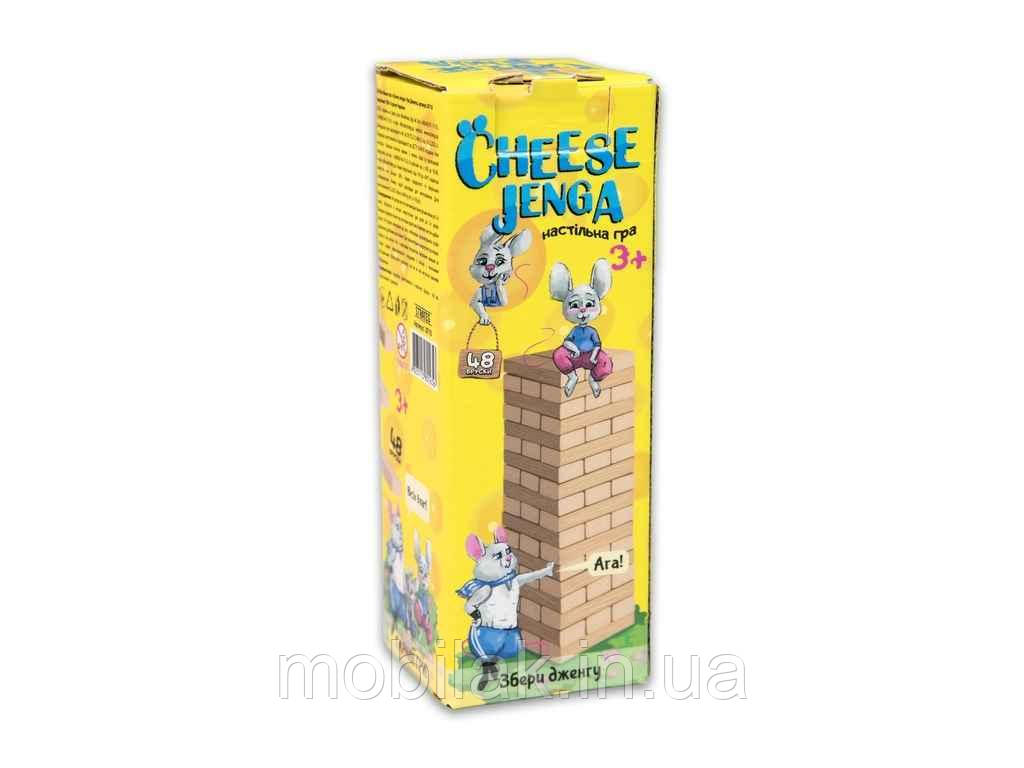 Настільна гра Cheese Jenga 48 брусків (укр) 30718 ТМ STRATEG, фото 1
