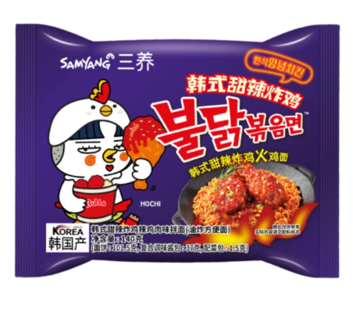Локшина швидкого приготування Samyang Buldak Korean Sweet and Spicy Fried Chicken Ramen 140г