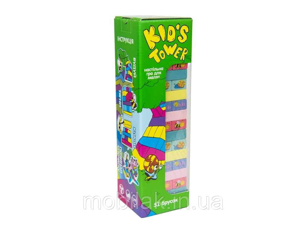 Настільна гра Джанга Kids Tower деревяна 51 брусків 30863 ТМ STRATEG, фото 1