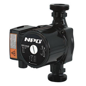 Циркуляційний насос GPD25-8S-180 «NPO», мідна обмотка, комплект гайок