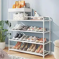 Стеллаж металлический для обуви Multifunctional Storage Shoe Rack 60х21х78 см белая EL0227