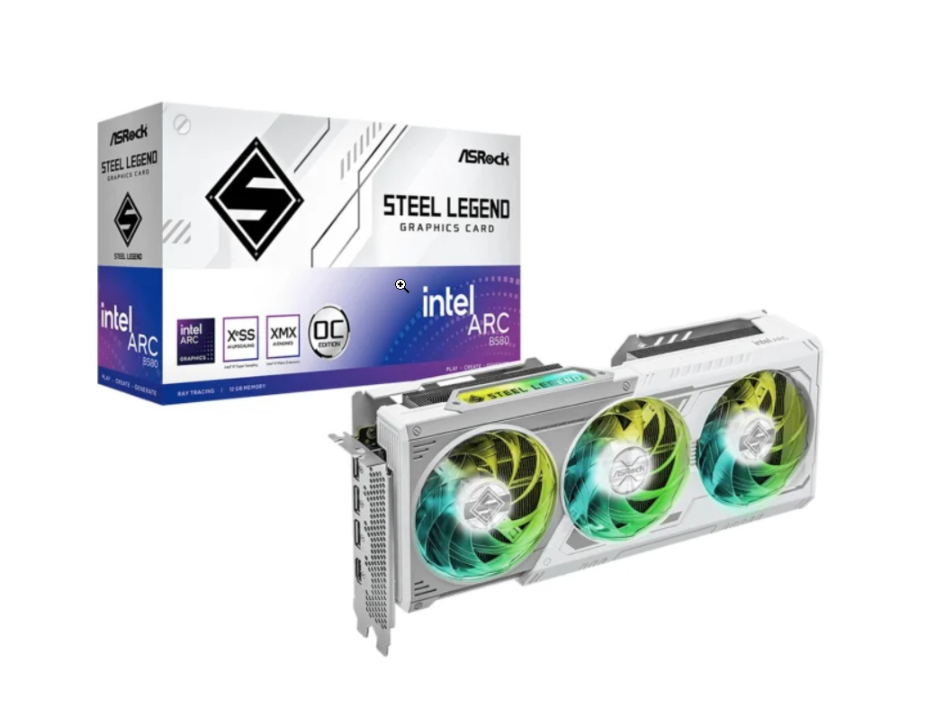 Відеокарта ASRock Arc B580 Steel Legend OC 12GB GDDR6 (B580 SL 12GO), фото 1