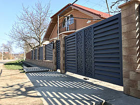 Розпашні ворота Жалюзі на подвір'ї/ Тип Pipe