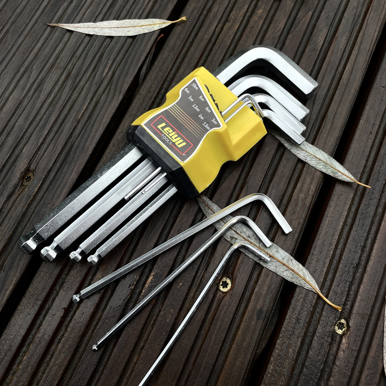 Набір шестигранних ключів (HEX) з кульковим кінцем — 9 шт, фото 1