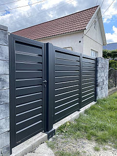 Двостулкові ворота з металу/ Тип Pipe