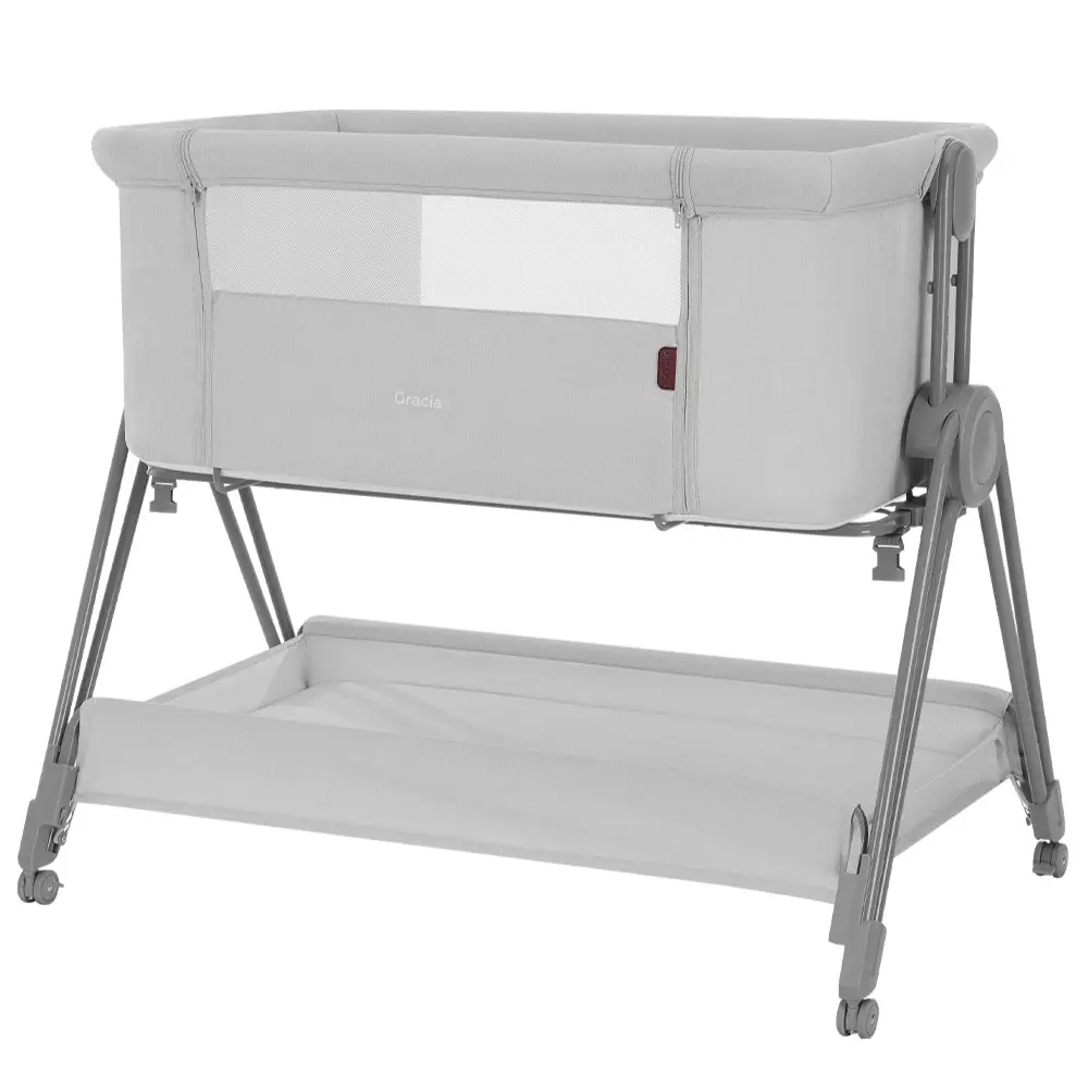 Дитяче приставне ліжечко CARRELLO Gracia CRL-16502 Cool Grey, сіре