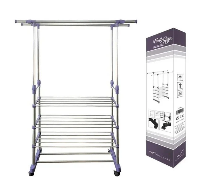 Підлогова вішалка стійка для зберігання одягу подвійна Colgador doble ajustable Jw, фото 1