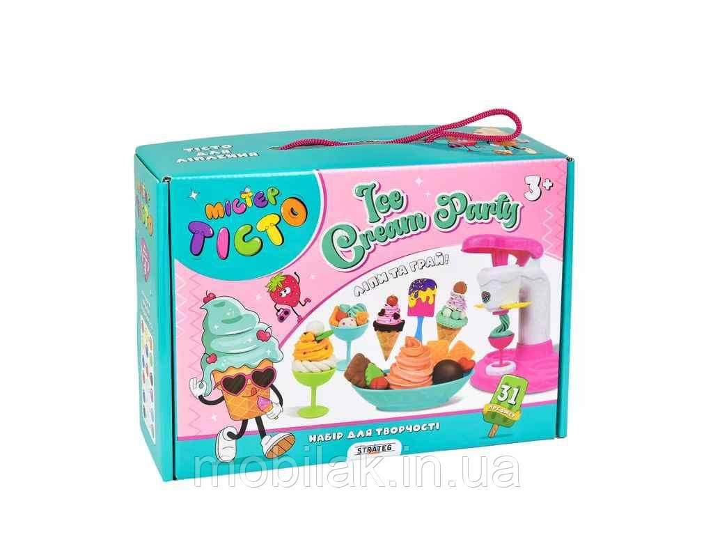 Набір для творчості Містер тісто Ice Cream Party (укр) 41017 ТМ STRATEG