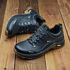Чоловічі шкіряні кросівки (натуральна шкіра) чорні демісезонні для чоловіків на весну осінь, розміри 40-45, фото 4
