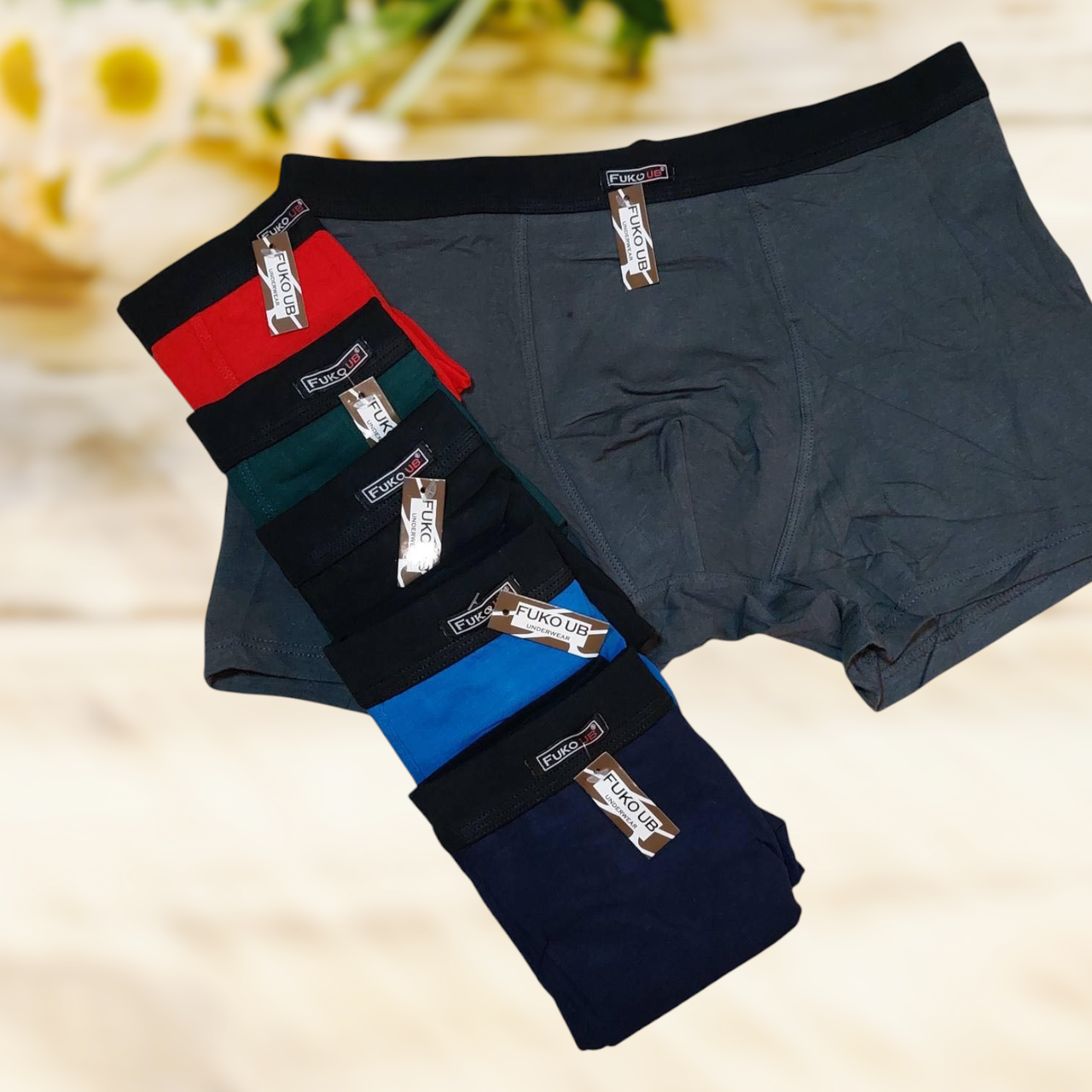 Чоловічі труси боксери бавовняні Fuko Ub 1 шт Розмір L XL XXL 3XL, фото 1