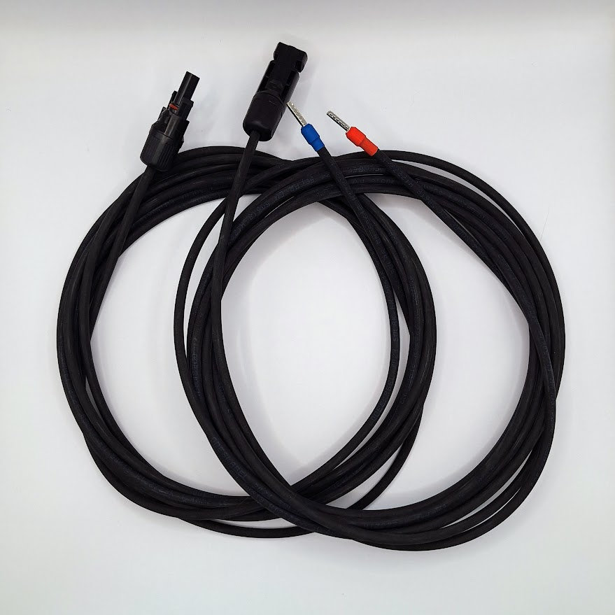 Кабель solar 4 мм2 для з'єднання сонячних панелей з контролером заряда АКБ довжина 5м з  MC4 (ціна за пару)