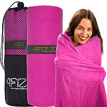 Рушник спортивний 4FIZJO XL 180 x 100 см з мікрофібри 4FJ0433 Pink Poland, фото 3