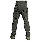 Брюки тактичні софтшел Soft Shell Military в кольорі олива, фото 3