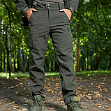 Брюки тактичні софтшел Soft Shell Military в кольорі олива, фото 7