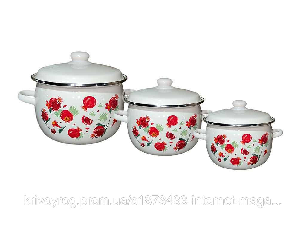 Набір посуду 3 предм. I926 Гранат (молочна) ТМ IDILIA, фото 1