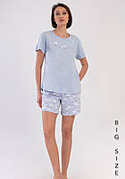 Піжами з шортами великих розмірів. Vienetta 408478