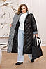 Р-ри 46-68 Демісезонне стьобане пальто з поясом Гусяча Лапка, фото 10